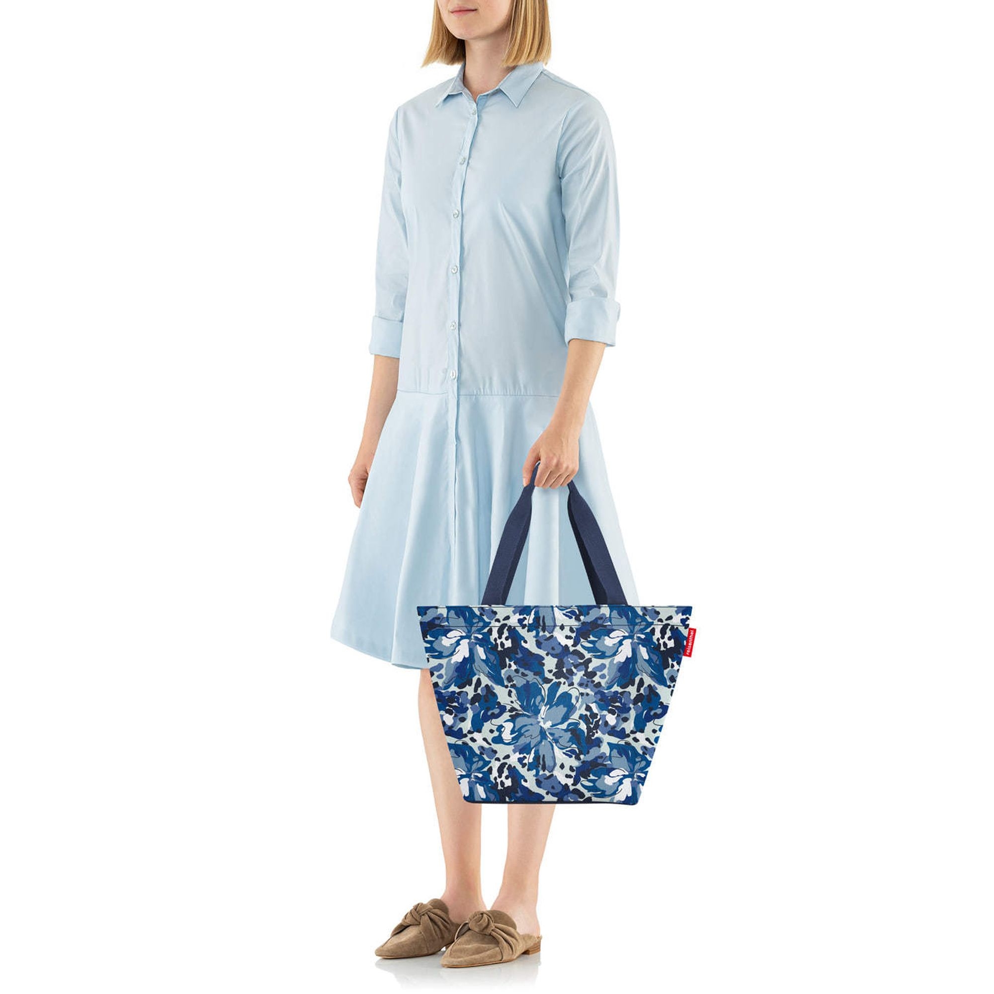 reisenthel - shopper M - flora blue