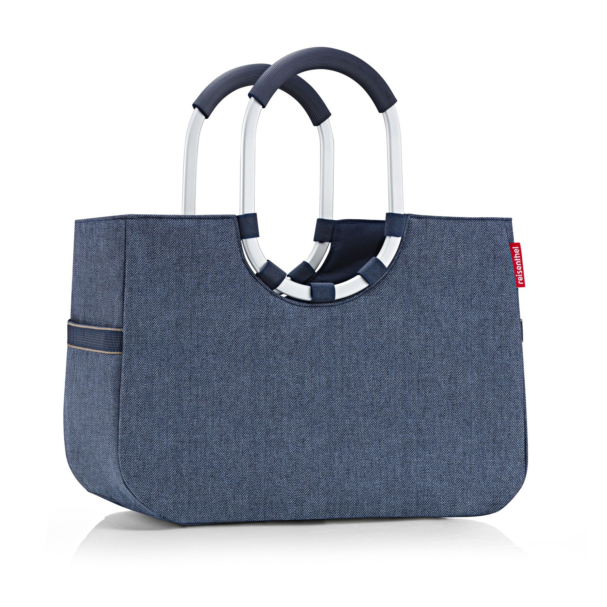 reisenthel - loopshopper L - herringbone dark blue