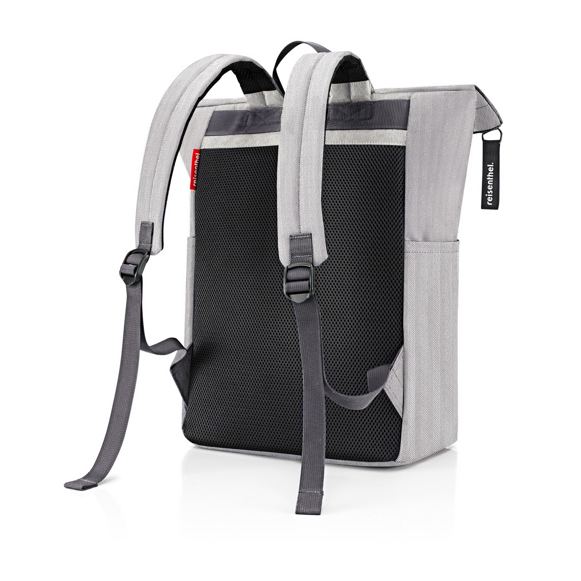 reisenthel - rolltop backpack - herringbone grey