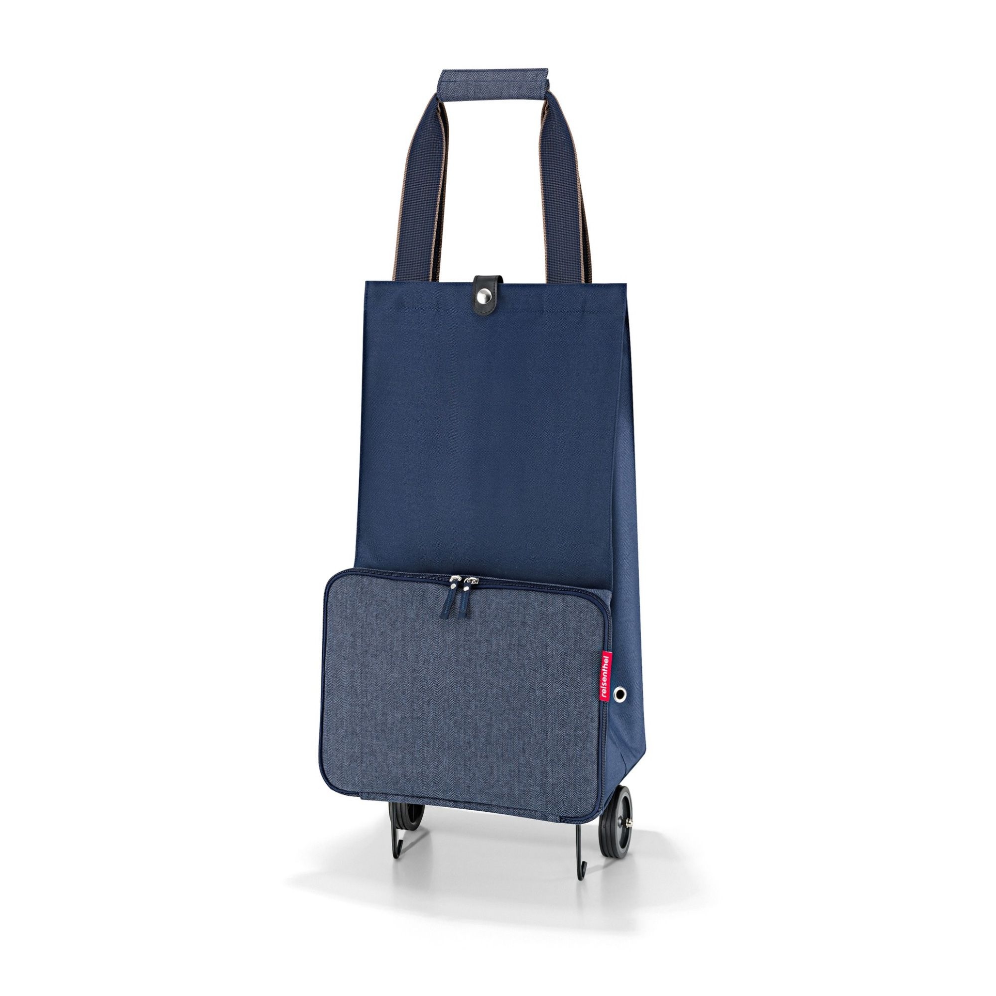 reisenthel - foldabletrolley - herringbone dark blue