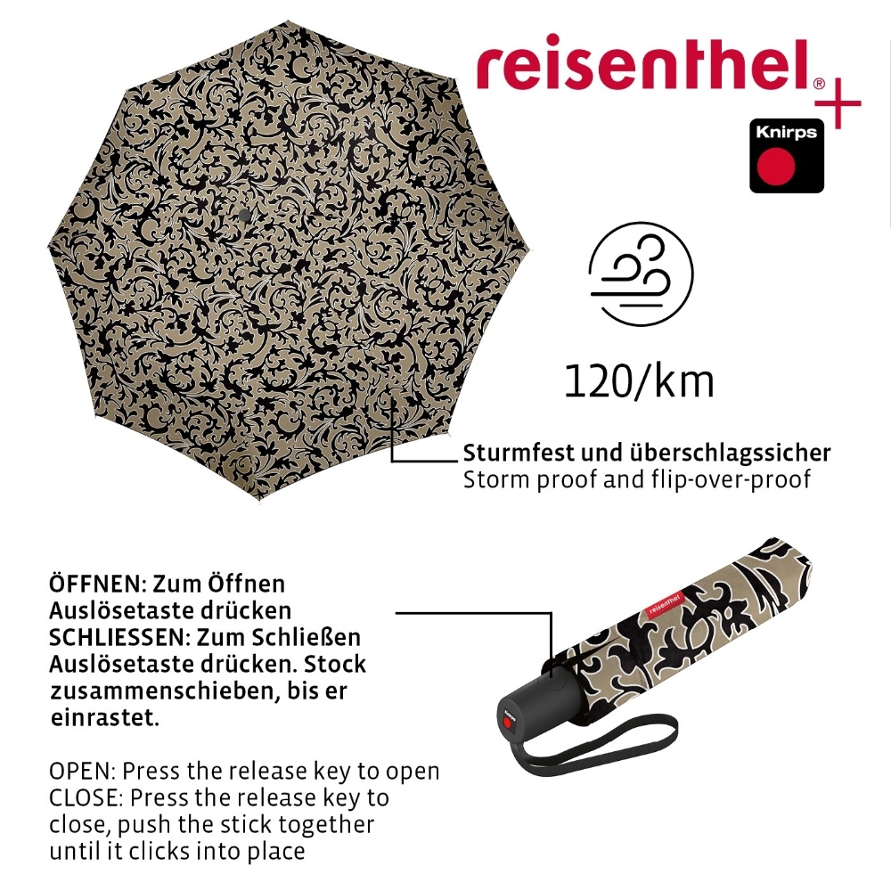 reisenthel - umbrella pocket duomatic - baroque marble