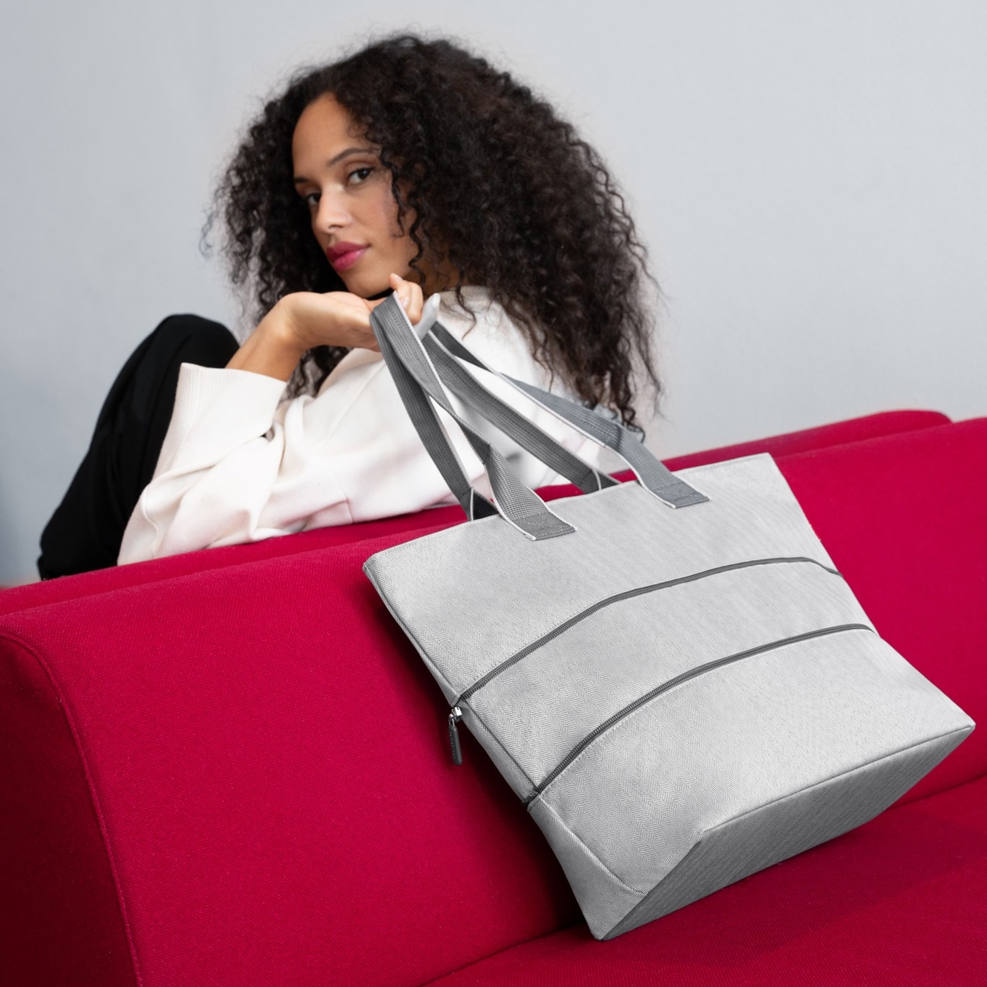 reisenthel - shopper e1 - heringbone grey